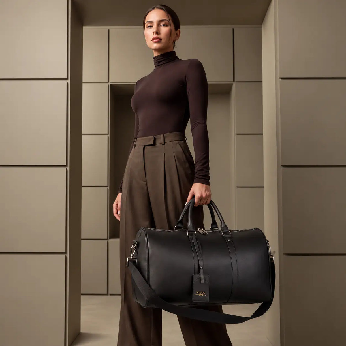 The Meridian Duffle — Midnight Black